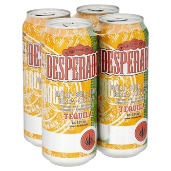 Desperados beer 330ml bottle and Desperados beer 500ml cans