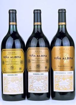 Bodegas Riojanas, 1994, 1995 & 1998 Viña Albina - La Rioja Reserva - 3 Magnums (1.5L)