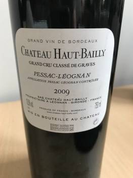 2009 Château Haut-Bailly- Pessac-Léognan - 1 Bottle (0,75) R.Parker 100/100 - Grand cru classé de Graves  +32 460 248 729