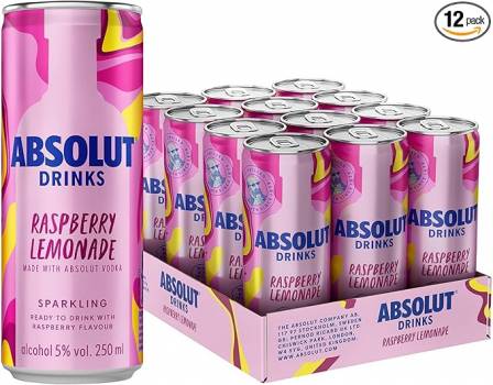 Absolut Raspberry Lemonade 12/25cl 5,0%