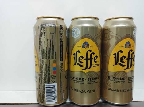 Leffe Blonde 50 cl can 1x24 origin Belgium