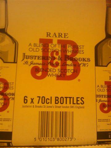 J&B 70cl. coded