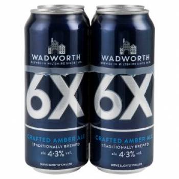 Wadworth 6X (4.3%) Alc English Golden Ale Cans 500ml - RESTRICTED COUNTRIES Cases 24 x 500ml