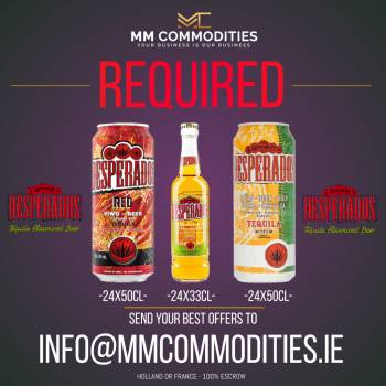 DESPERADOS CANS AND BOTTLES REQUIRED