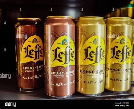 leffe blonde 50cl and leffe brune 50cl
