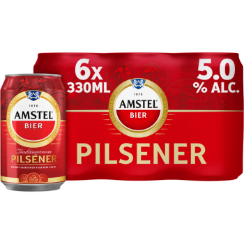 Amstel Pilsner 33cl can 4x6 origin Netherlands