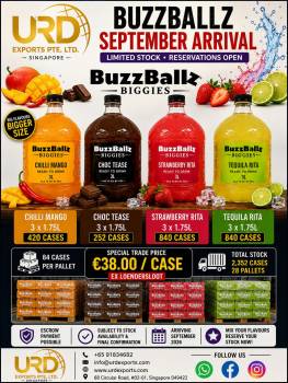 BUZZBALLZ  CHILLI MANGO,CHOC TEASE,STRAWBERRY RITA 1.75 L