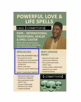 ## Traditional Healing Services Explained Love Spell Caster +27685771974