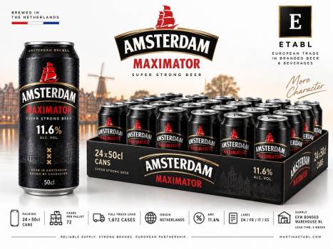 Amsterdam Maximator 11.6% 50cl Cans – Wholesale / Full Truck Load