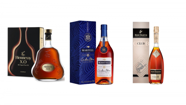 REMY MARTIN CLUB,HENNESSY XO & MARTEL CORDEN BLEU